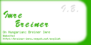 imre breiner business card